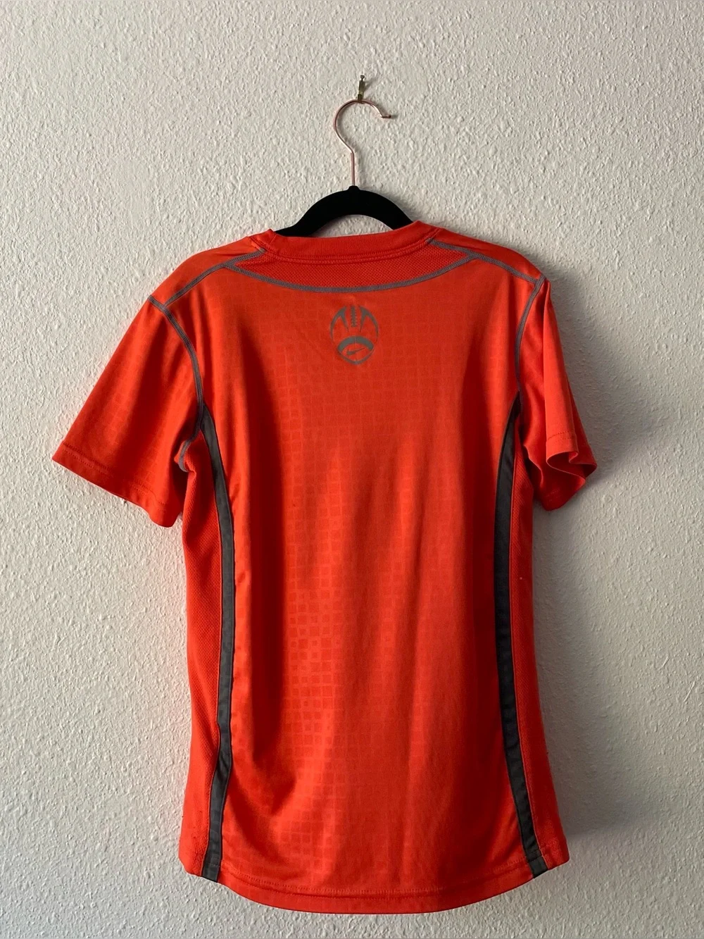 Nike Dri-FIT Football Shirt Youth M Orange Gray Boys Athletic Training Tee
